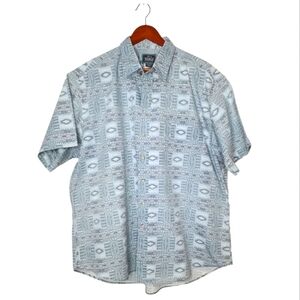 Woolrich Vintage Southwestern Print Short Sleeve Button-down Shirt Size …